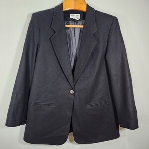 Barneys New York Women's Black Blazer 100% Wool